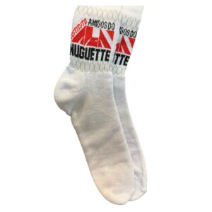 Par de Meia Cano Médio Atoalhada Cor Branca